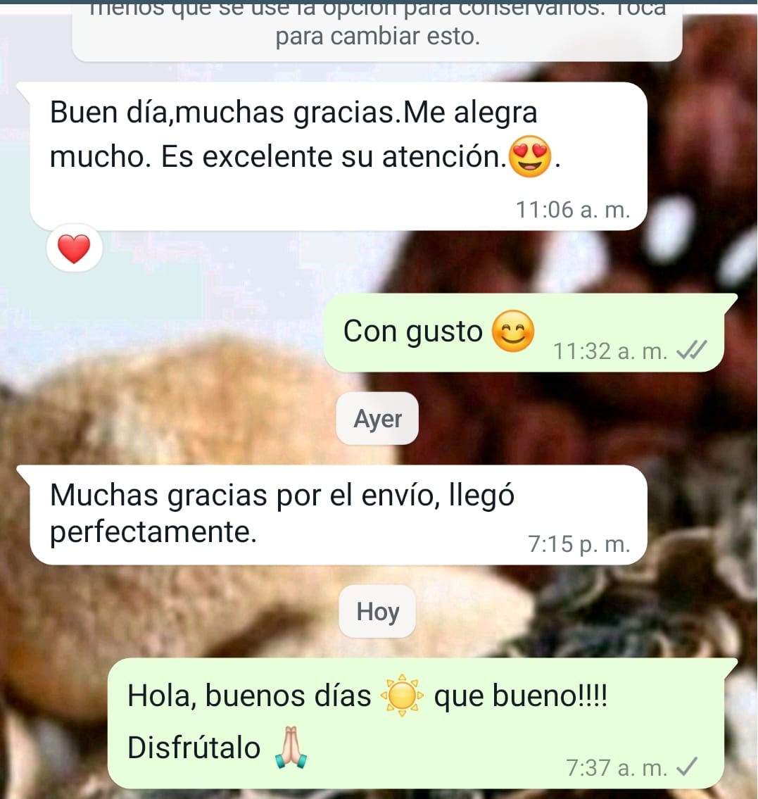 Opinión real de cliente por WhatsApp 3